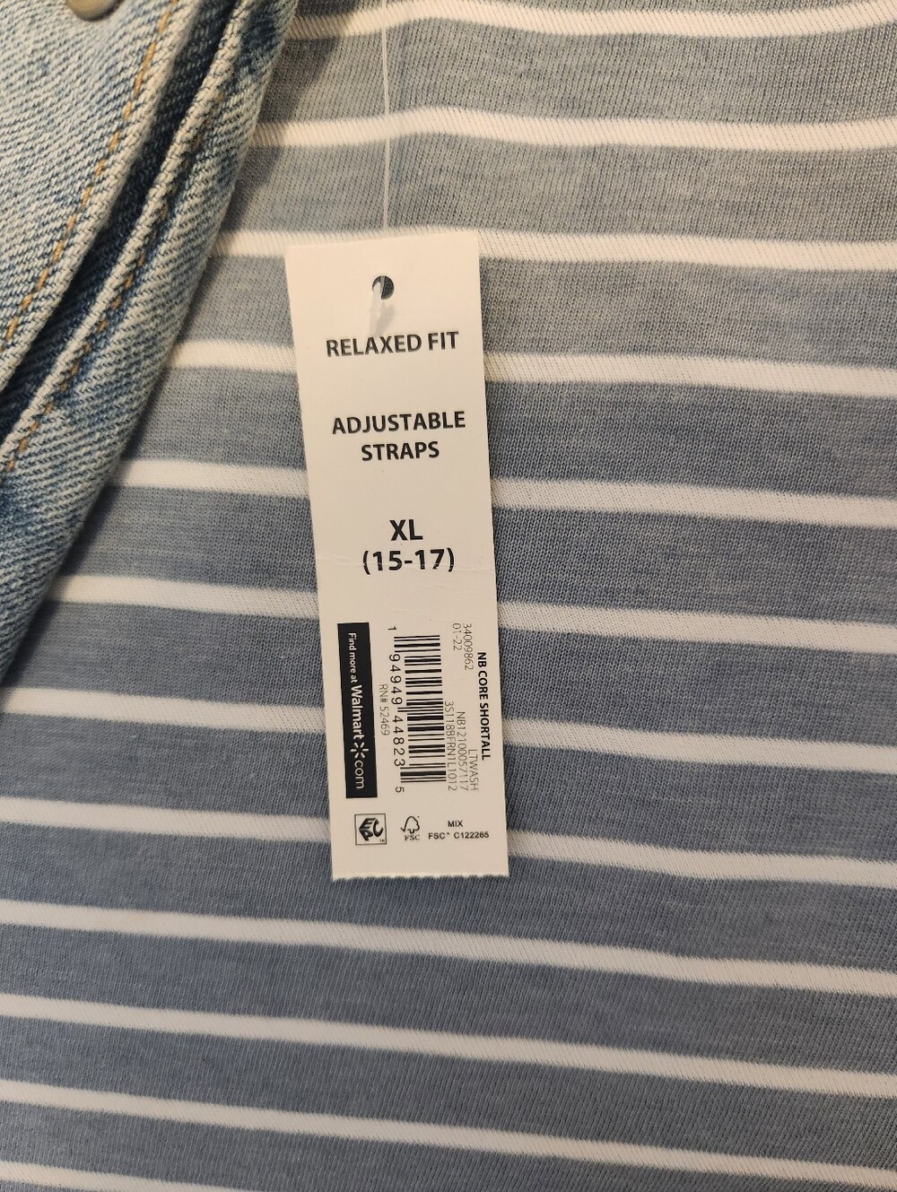Nwt Light Wash Denim Short Overalls - Picture 3 of 4